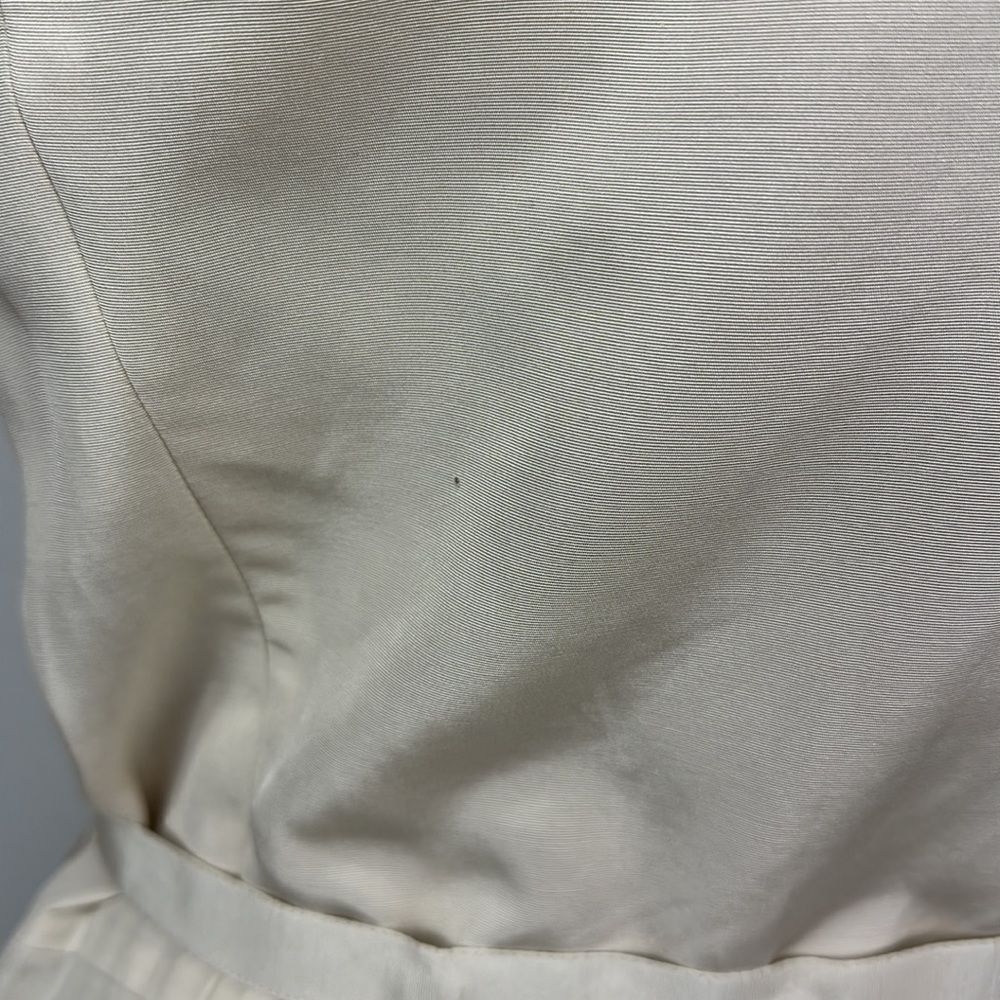 Glint One Ivory Shoulder Cotton Silk Blend Cocktail Dress Size 14 - Picture 8 of 13